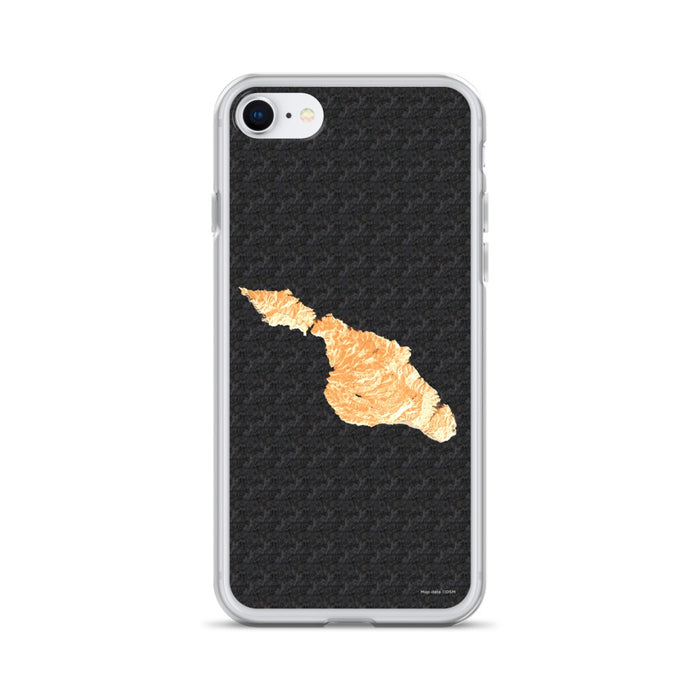 Custom iPhone SE Catalina Island California Map Phone Case in Ember