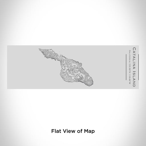 Rendered View of Catalina Island California Map Engraving on 10oz Stainless Steel Insulated Cup with Sipping Lid