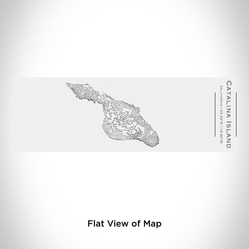 Rendered View of Catalina Island California Map Engraving on 10oz Stainless Steel Insulated Cup with Sliding Lid in White