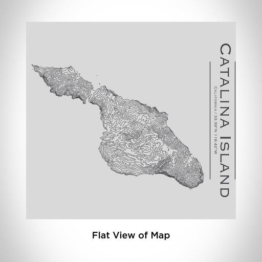 Rendered View of Catalina Island California Map Engraving on 17oz Stainless Steel Insulated Tumbler