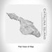 Rendered View of Catalina Island California Map Engraving on 17oz Stainless Steel Insulated Tumbler in White