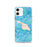 Custom iPhone 12 Catalina Island California Map Phone Case in Watercolor