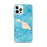 Custom iPhone 12 Pro Max Catalina Island California Map Phone Case in Watercolor