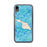 Custom iPhone XR Catalina Island California Map Phone Case in Watercolor