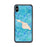 Custom iPhone XS Max Catalina Island California Map Phone Case in Watercolor