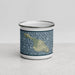 Front View Custom Catalina Island California Map Enamel Mug in Woodblock