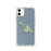 Custom iPhone 11 Catalina Island California Map Phone Case in Woodblock