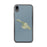 Custom iPhone XR Catalina Island California Map Phone Case in Woodblock