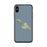 Custom iPhone X/XS Catalina Island California Map Phone Case in Woodblock