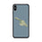 Custom iPhone XS Max Catalina Island California Map Phone Case in Woodblock