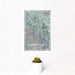 12x18 Cathedral City California Map Print Portrait Orientation in Afternoon Style With Small Cactus Plant in White Planter