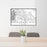 24x36 Cathedral City California Map Print Lanscape Orientation in Classic Style Behind 2 Chairs Table and Potted Plant