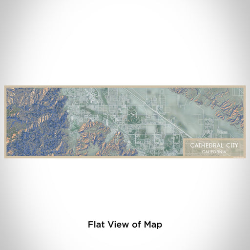 Flat View of Map Custom Cathedral City California Map Enamel Mug in Afternoon