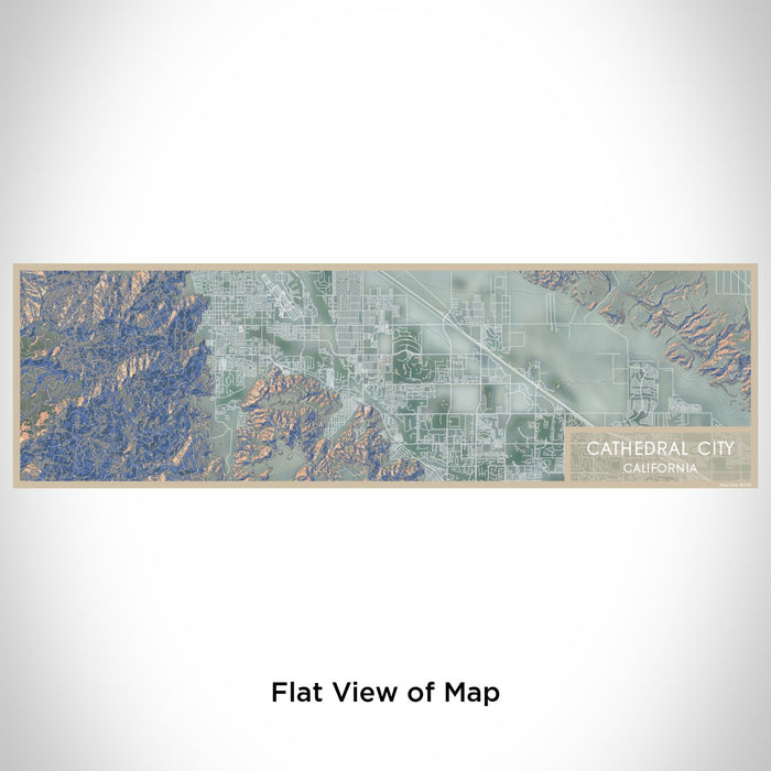 Flat View of Map Custom Cathedral City California Map Enamel Mug in Afternoon