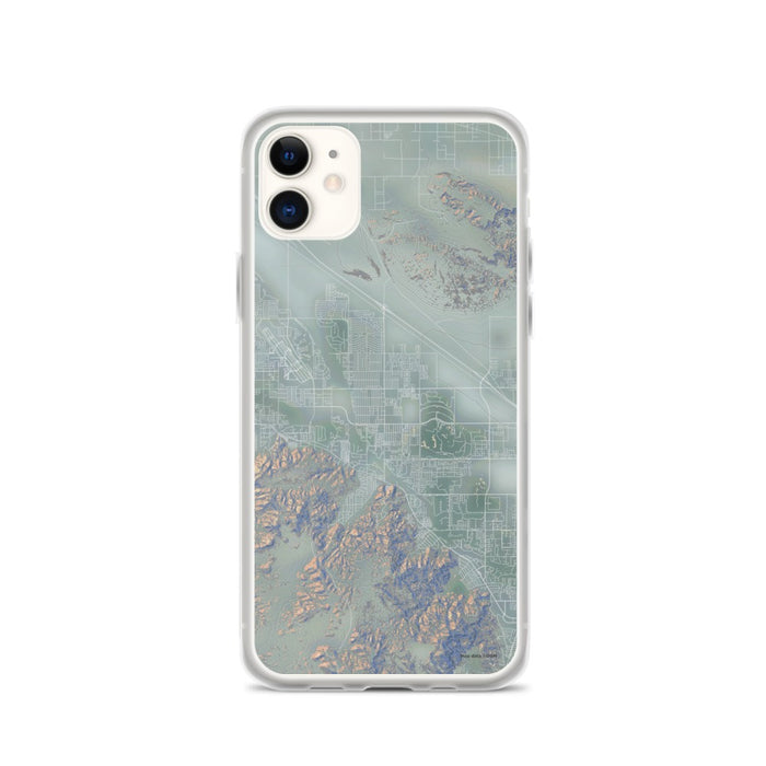 Custom iPhone 11 Cathedral City California Map Phone Case in Afternoon