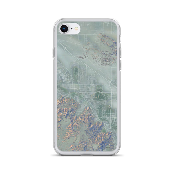 Custom iPhone SE Cathedral City California Map Phone Case in Afternoon