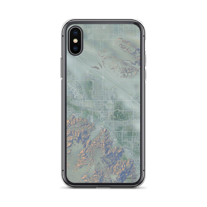 Custom iPhone X/XS Cathedral City California Map Phone Case in Afternoon