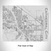 Rendered View of Cathedral City California Map Engraving on 20oz Stainless Steel Insulated Bottle with Bamboo Top