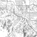 Cathedral City California Map Print in Classic Style Zoomed In Close Up Showing Details