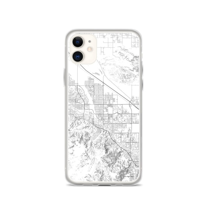 Custom iPhone 11 Cathedral City California Map Phone Case in Classic