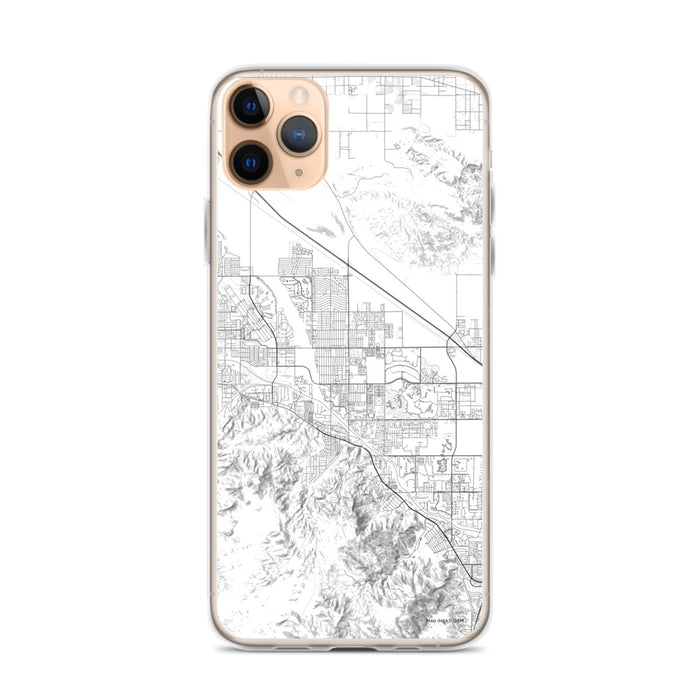 Custom iPhone 11 Pro Max Cathedral City California Map Phone Case in Classic