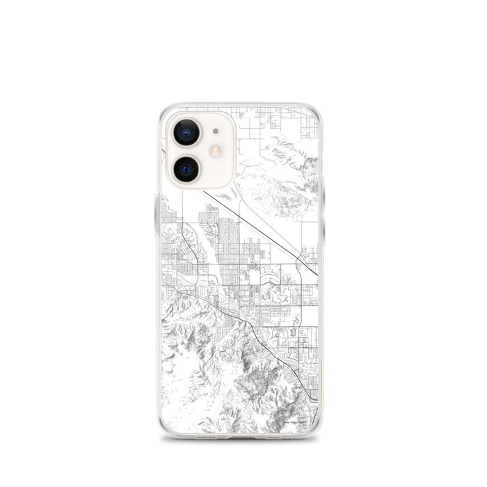 Custom iPhone 12 mini Cathedral City California Map Phone Case in Classic