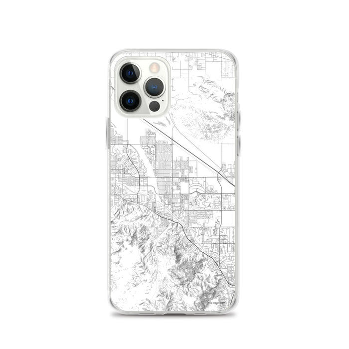 Custom iPhone 12 Pro Cathedral City California Map Phone Case in Classic