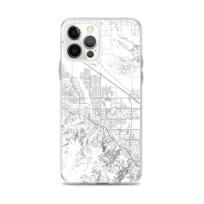 Custom iPhone 12 Pro Max Cathedral City California Map Phone Case in Classic