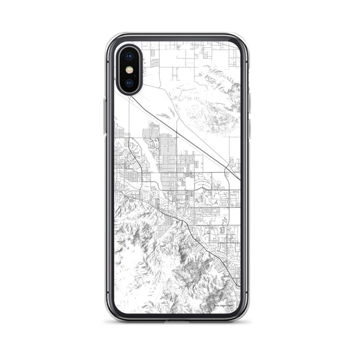 Custom iPhone X/XS Cathedral City California Map Phone Case in Classic