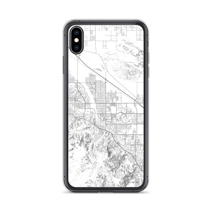Custom iPhone XS Max Cathedral City California Map Phone Case in Classic