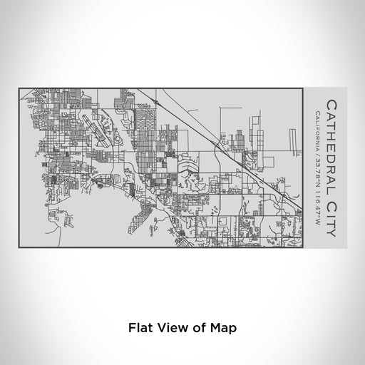 Rendered View of Cathedral City California Map Engraving on 17oz Stainless Steel Insulated Cola Bottle