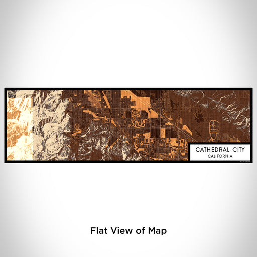Flat View of Map Custom Cathedral City California Map Enamel Mug in Ember