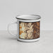 Left View Custom Cathedral City California Map Enamel Mug in Ember