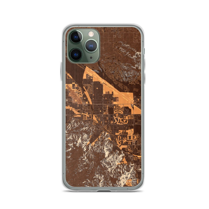 Custom iPhone 11 Pro Cathedral City California Map Phone Case in Ember