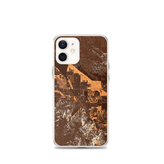 Custom iPhone 12 mini Cathedral City California Map Phone Case in Ember