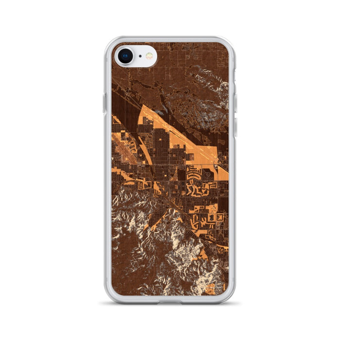 Custom iPhone SE Cathedral City California Map Phone Case in Ember