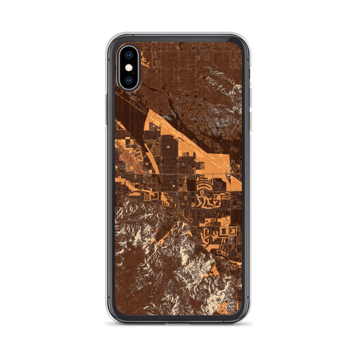 Custom iPhone XS Max Cathedral City California Map Phone Case in Ember