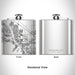 Rendered View of Cathedral City California Map Engraving on 6oz Stainless Steel Flask