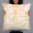 Person holding 22x22 Custom Cathedral City California Map Throw Pillow in Watercolor