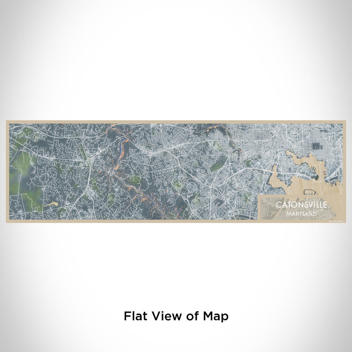 Flat View of Map Custom Catonsville Maryland Map Enamel Mug in Afternoon