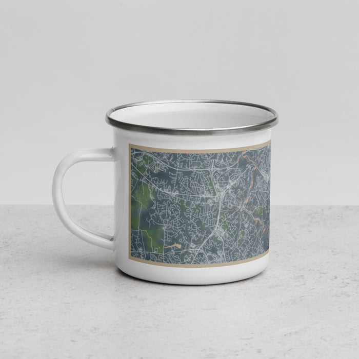 Left View Custom Catonsville Maryland Map Enamel Mug in Afternoon
