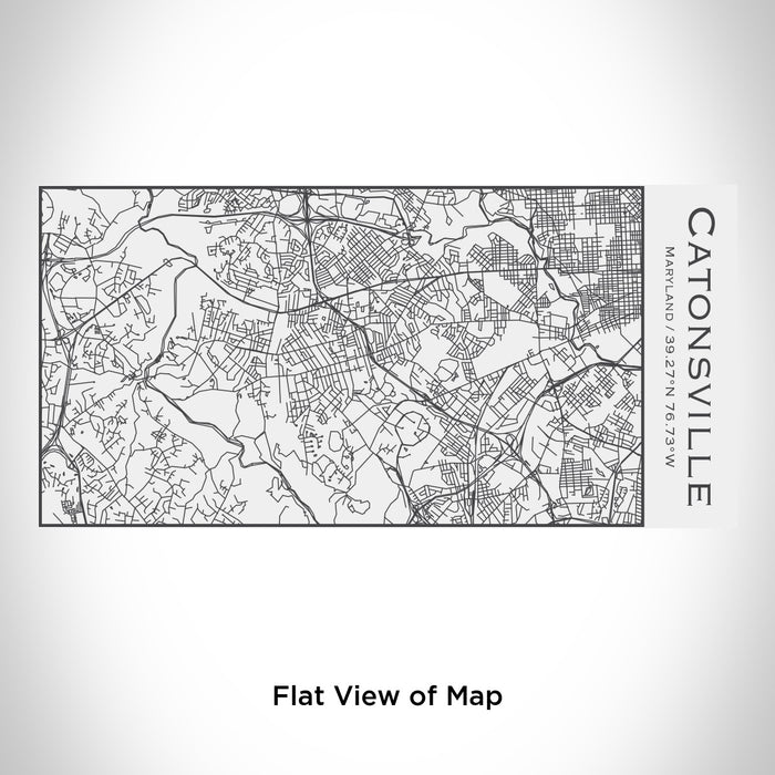 Rendered View of Catonsville Maryland Map Engraving on 17oz Stainless Steel Insulated Cola Bottle in White