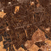 Catonsville Maryland Map Print in Ember Style Zoomed In Close Up Showing Details