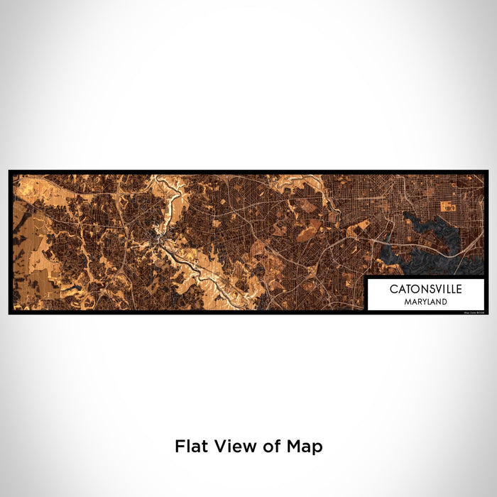 Flat View of Map Custom Catonsville Maryland Map Enamel Mug in Ember