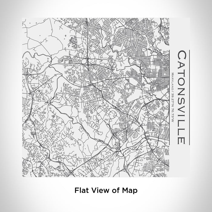 Rendered View of Catonsville Maryland Map Engraving on 17oz Stainless Steel Insulated Tumbler in White