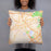 Person holding 18x18 Custom Catonsville Maryland Map Throw Pillow in Watercolor