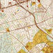 Catonsville Maryland Map Print in Woodblock Style Zoomed In Close Up Showing Details