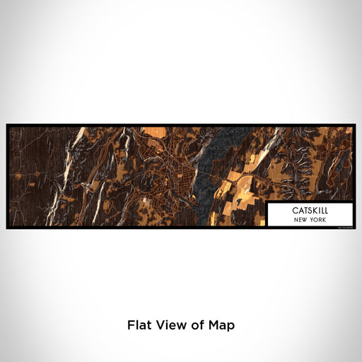 Flat View of Map Custom Catskill New York Map Enamel Mug in Ember
