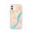Custom Catskill New York Map Phone Case in Watercolor