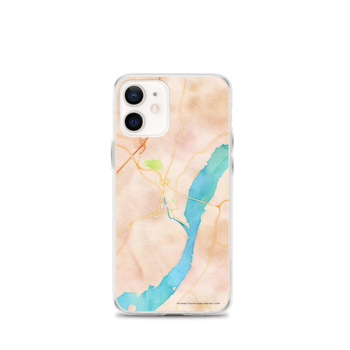 Custom Catskill New York Map iPhone 12 mini Phone Case in Watercolor